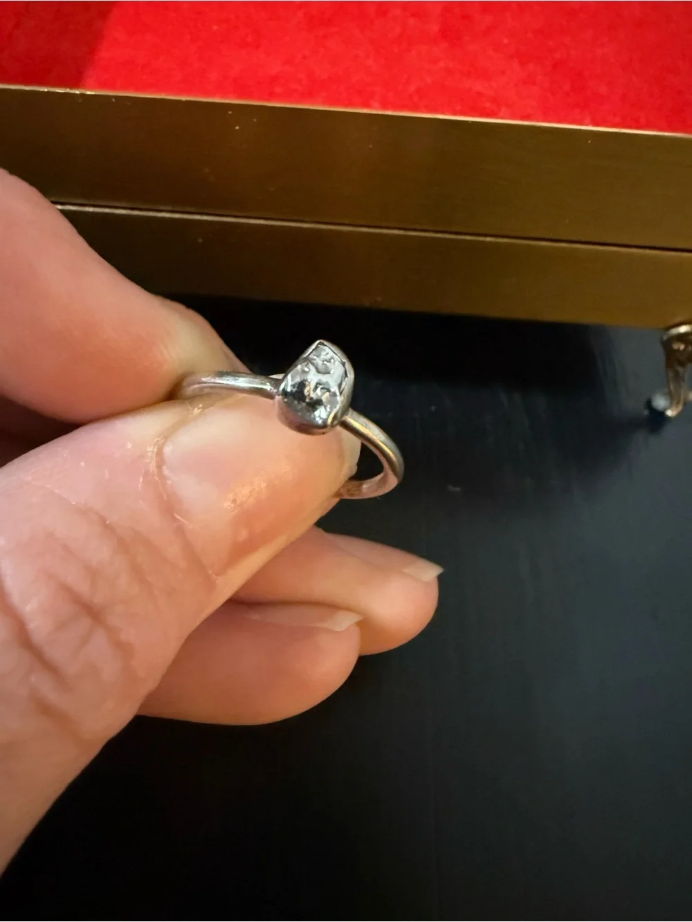 Sterling Silver Meteorite Ring Size 7 .925